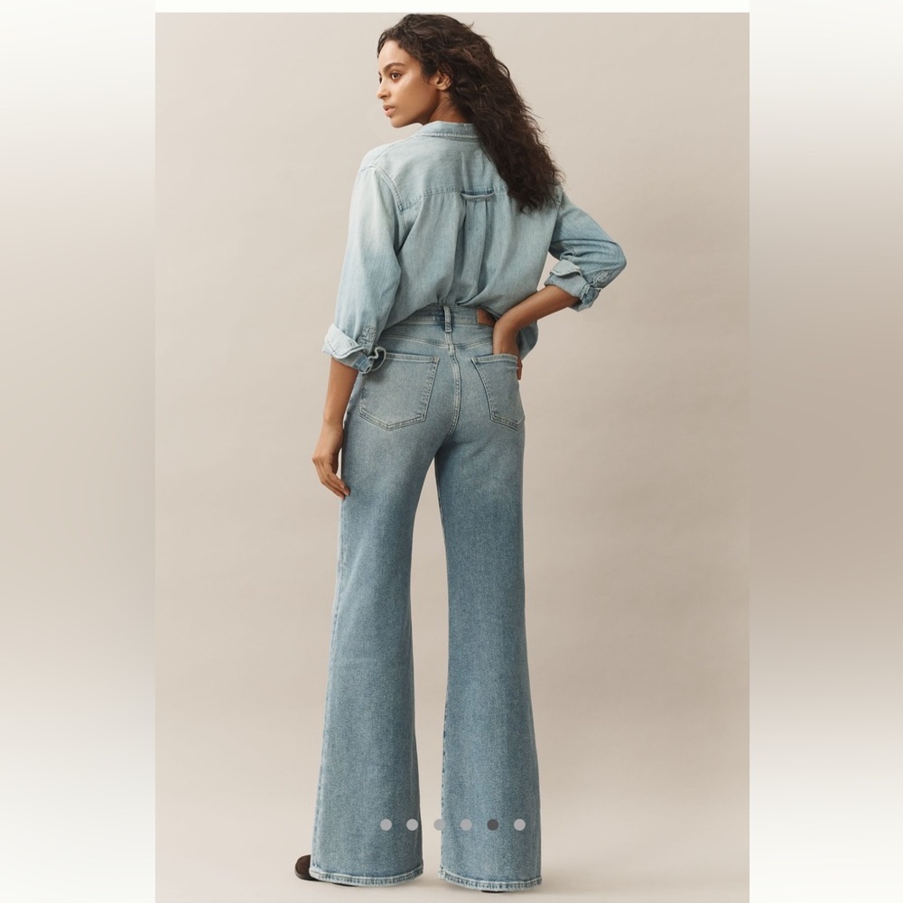 7 For All Mankind Jo Ultra High-Rise Wide-Leg Jeans Size 26 NWT - Picture 5 of 7